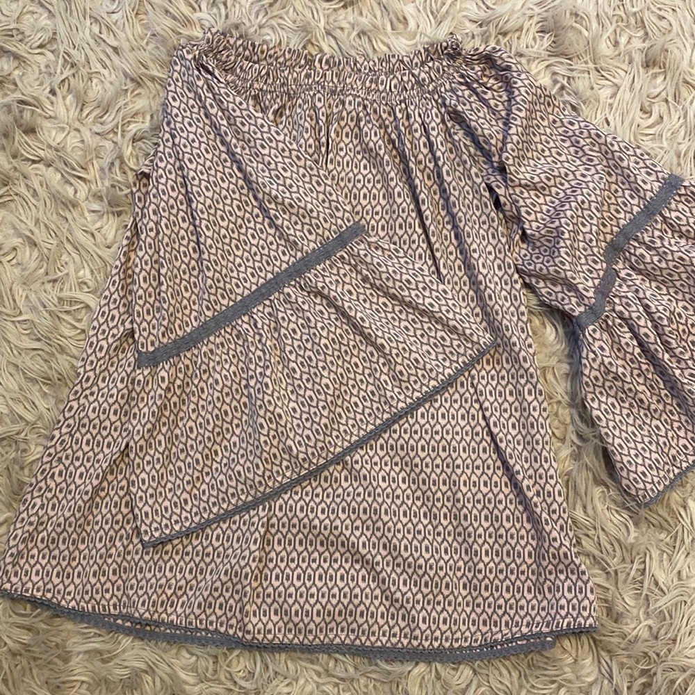 Bell sleeve, off the shoulder top